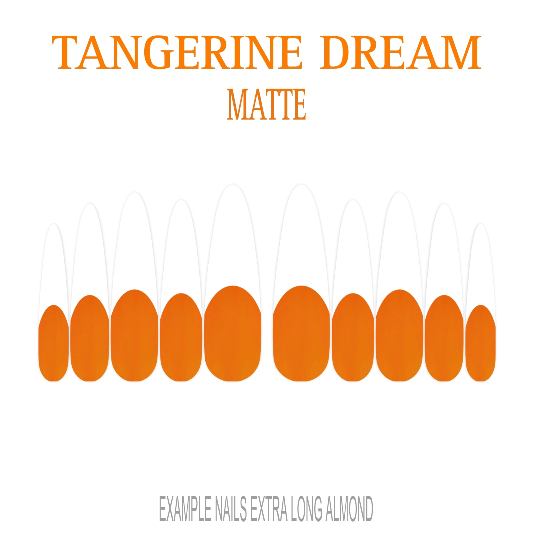 Tangerine Dream orange French tip press-on nails