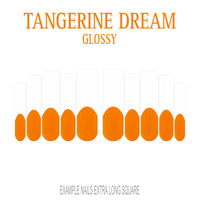 Tangerine Dream orange French tip press-on nails