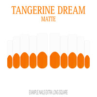 Tangerine Dream orange French tip press-on nails