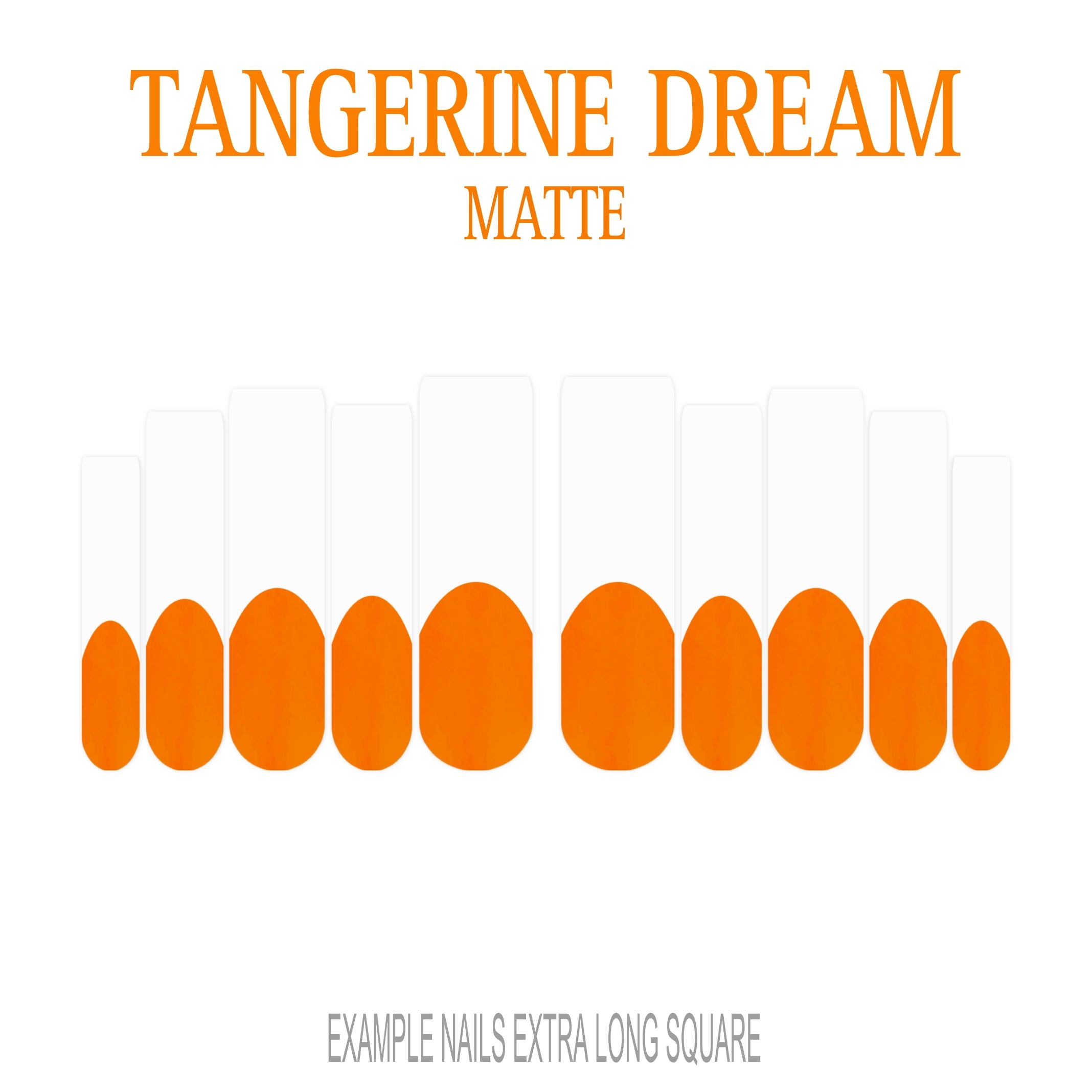 Tangerine Dream orange French tip press-on nails