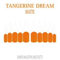 Tangerine Dream orange French tip press-on nails