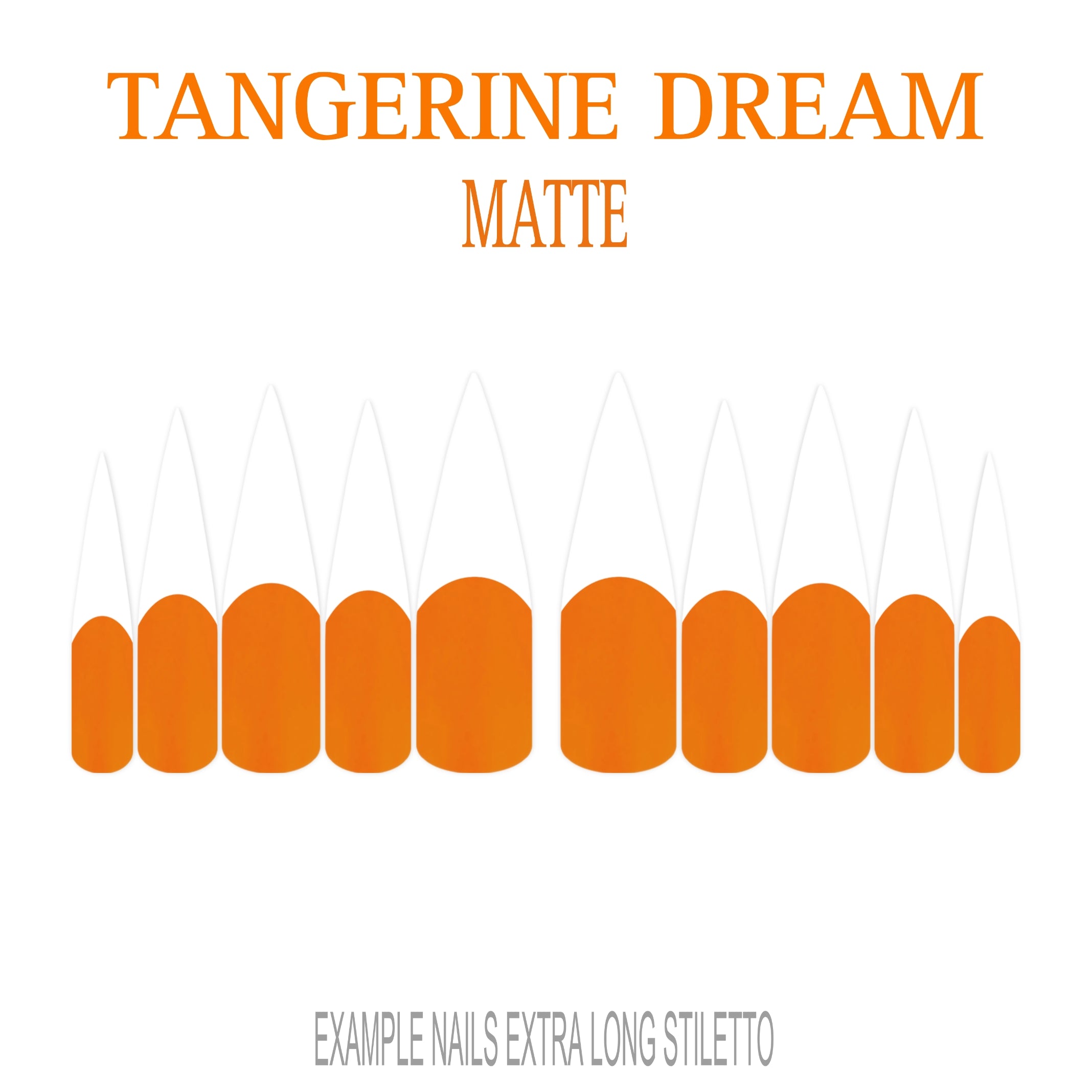Tangerine Dream orange French tip press-on nails