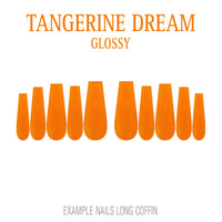 Tangerine Dream bright orange press-on nails