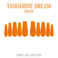 Tangerine Dream bright orange press-on nails