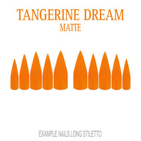Tangerine Dream bright orange press-on nails