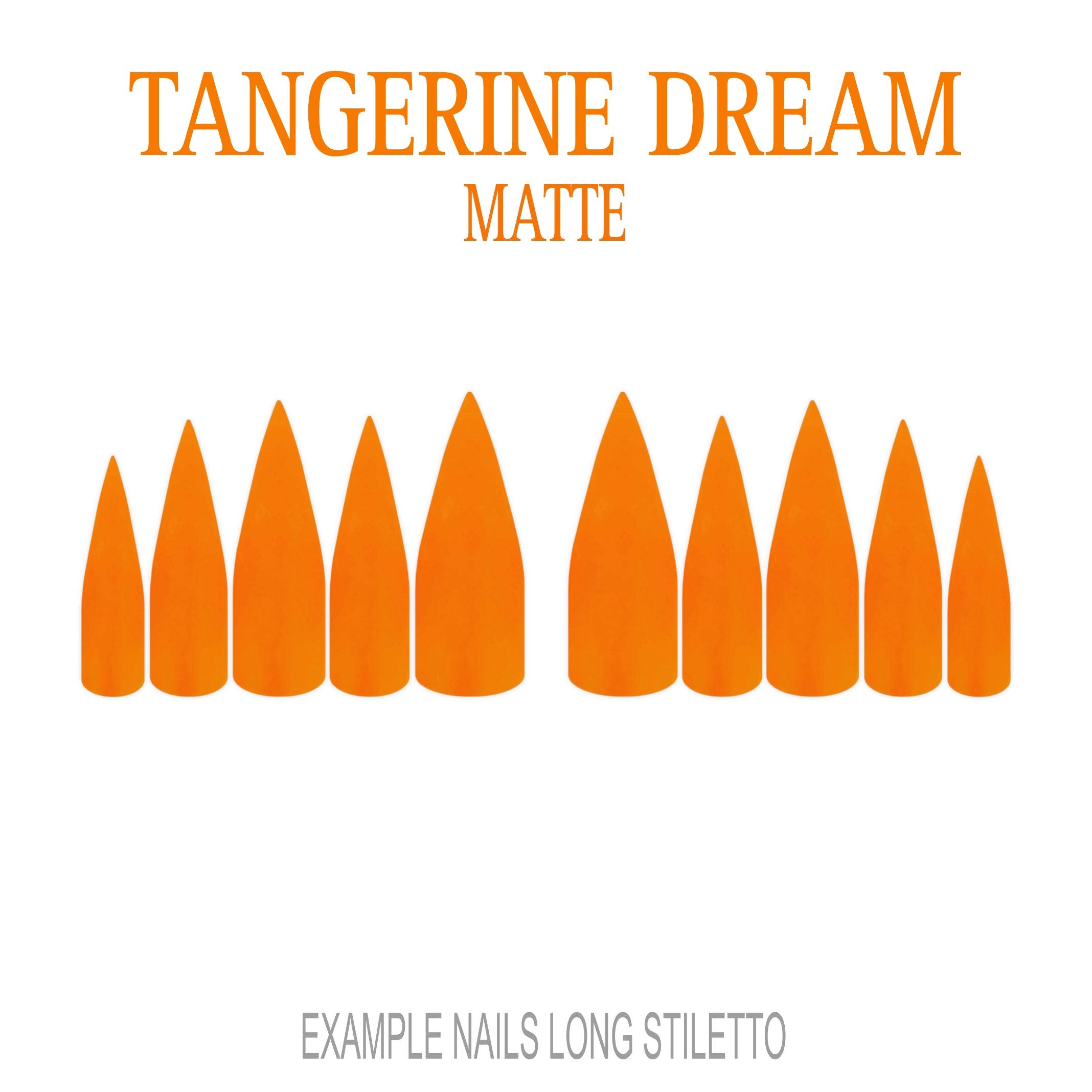 Tangerine Dream bright orange press-on nails