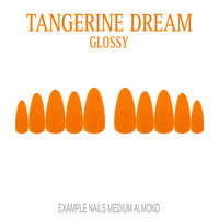Tangerine Dream bright orange press-on nails