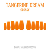 Tangerine Dream bright orange press-on nails