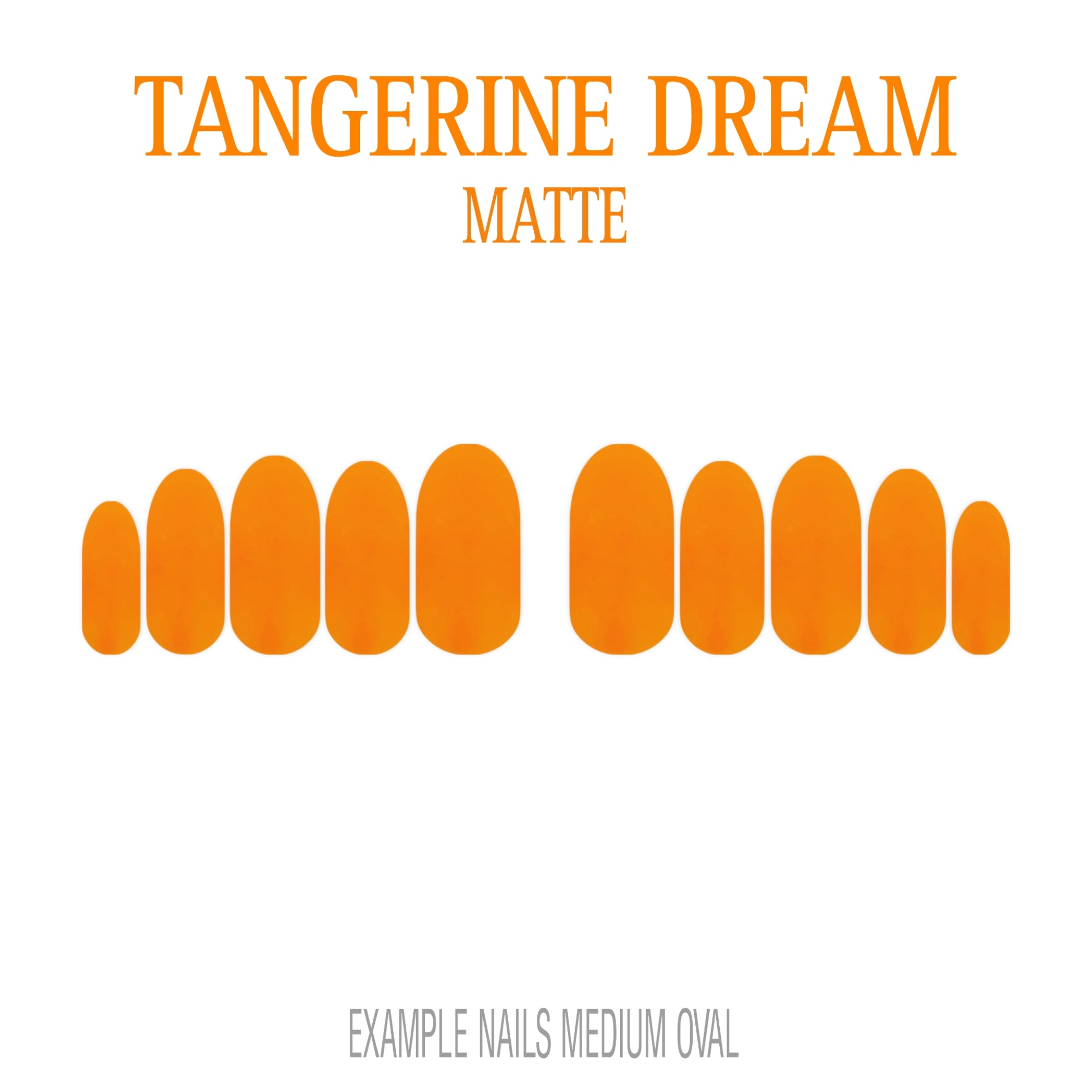 Tangerine Dream bright orange press-on nails