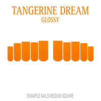 Tangerine Dream bright orange press-on nails