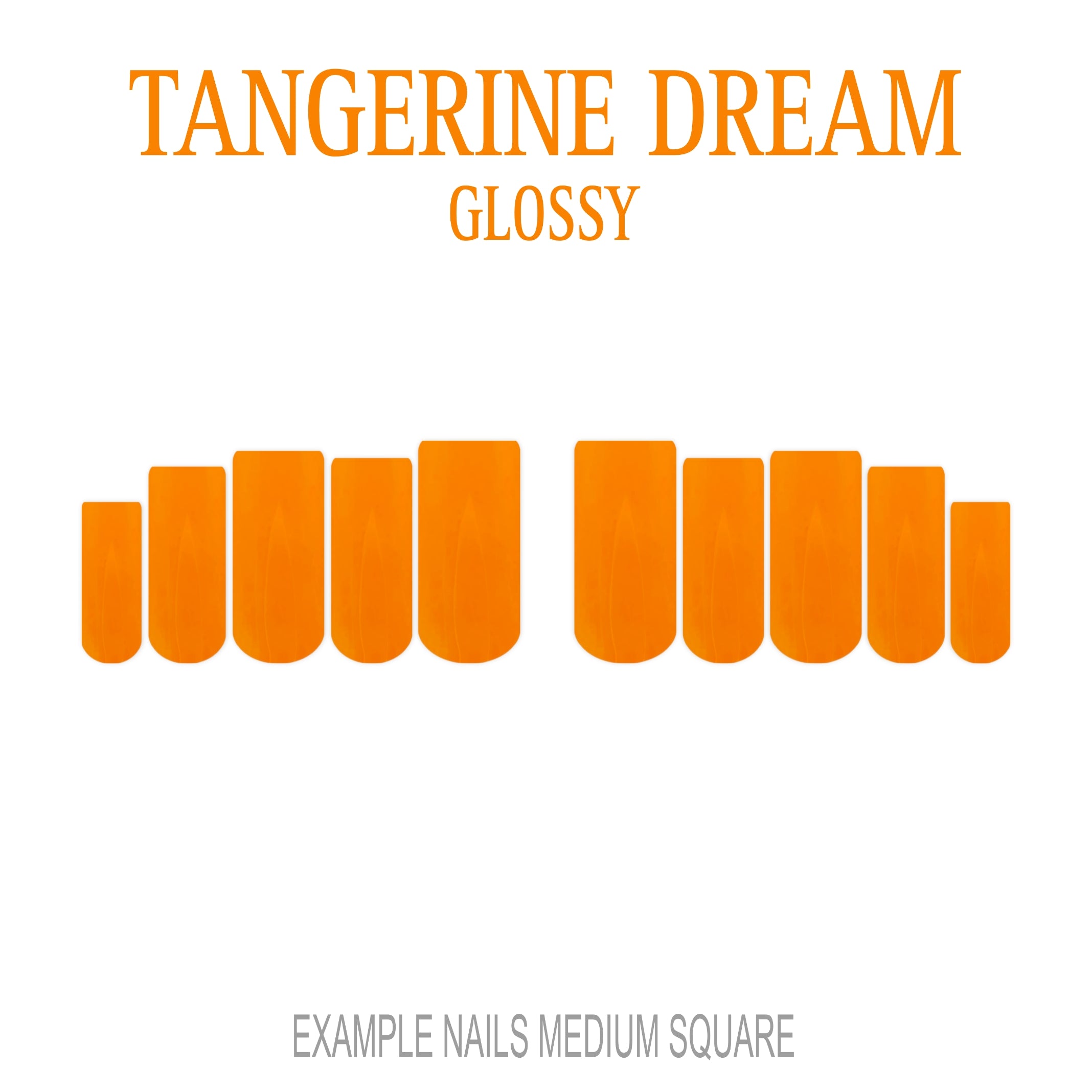 Tangerine Dream bright orange press-on nails