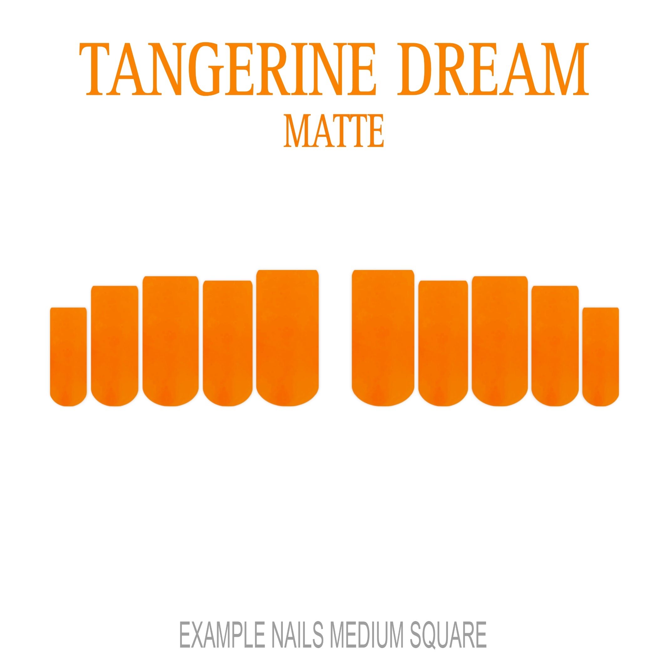 Tangerine Dream bright orange press-on nails