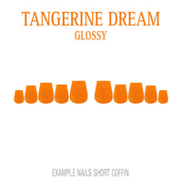 Tangerine Dream bright orange press-on nails