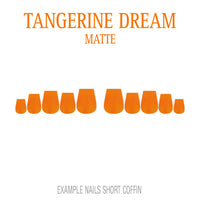 Tangerine Dream bright orange press-on nails