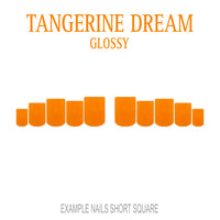 Tangerine Dream bright orange press-on nails
