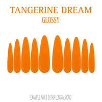 Tangerine Dream bright orange press-on nails