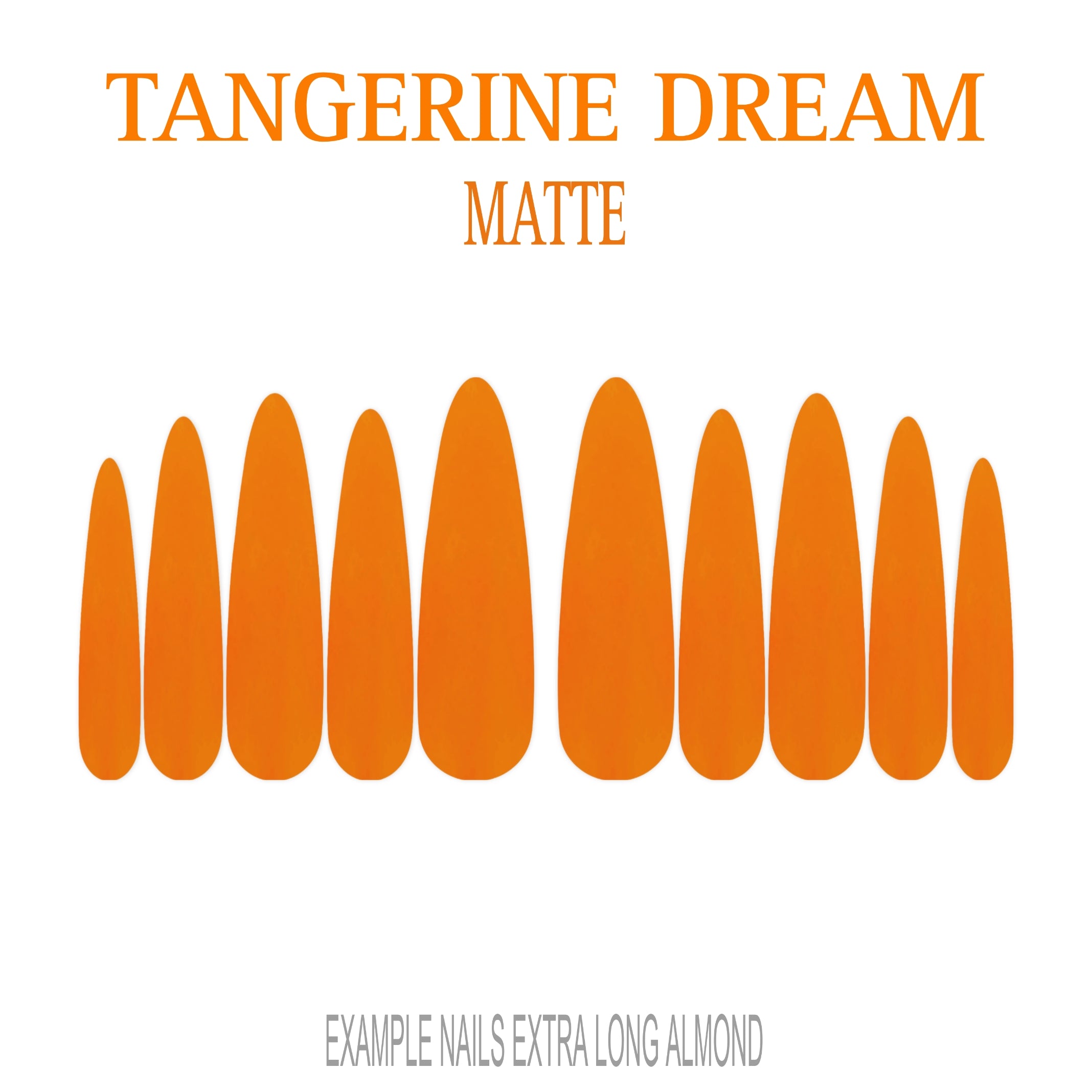 Tangerine Dream bright orange press-on nails