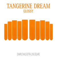 Tangerine Dream bright orange press-on nails