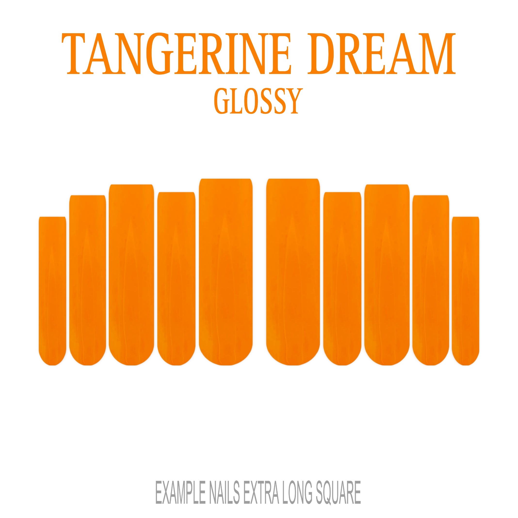 Tangerine Dream bright orange press-on nails