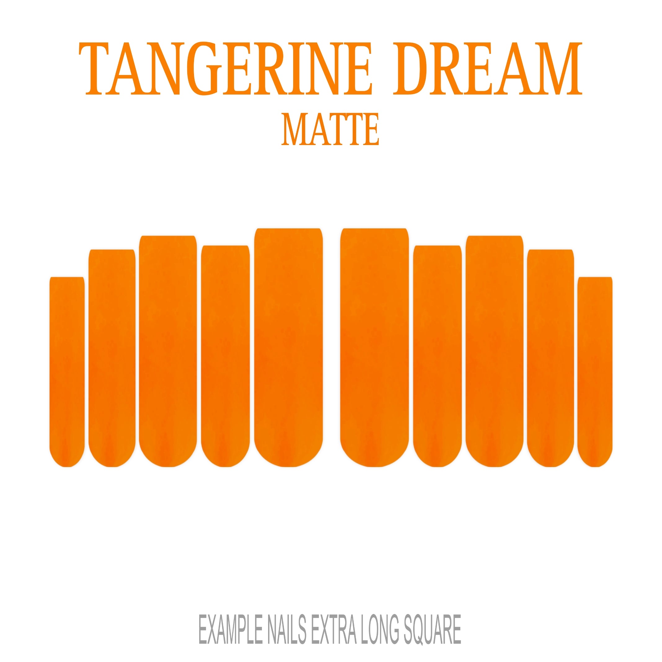 Tangerine Dream bright orange press-on nails