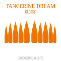 Tangerine Dream bright orange press-on nails