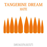 Tangerine Dream bright orange press-on nails