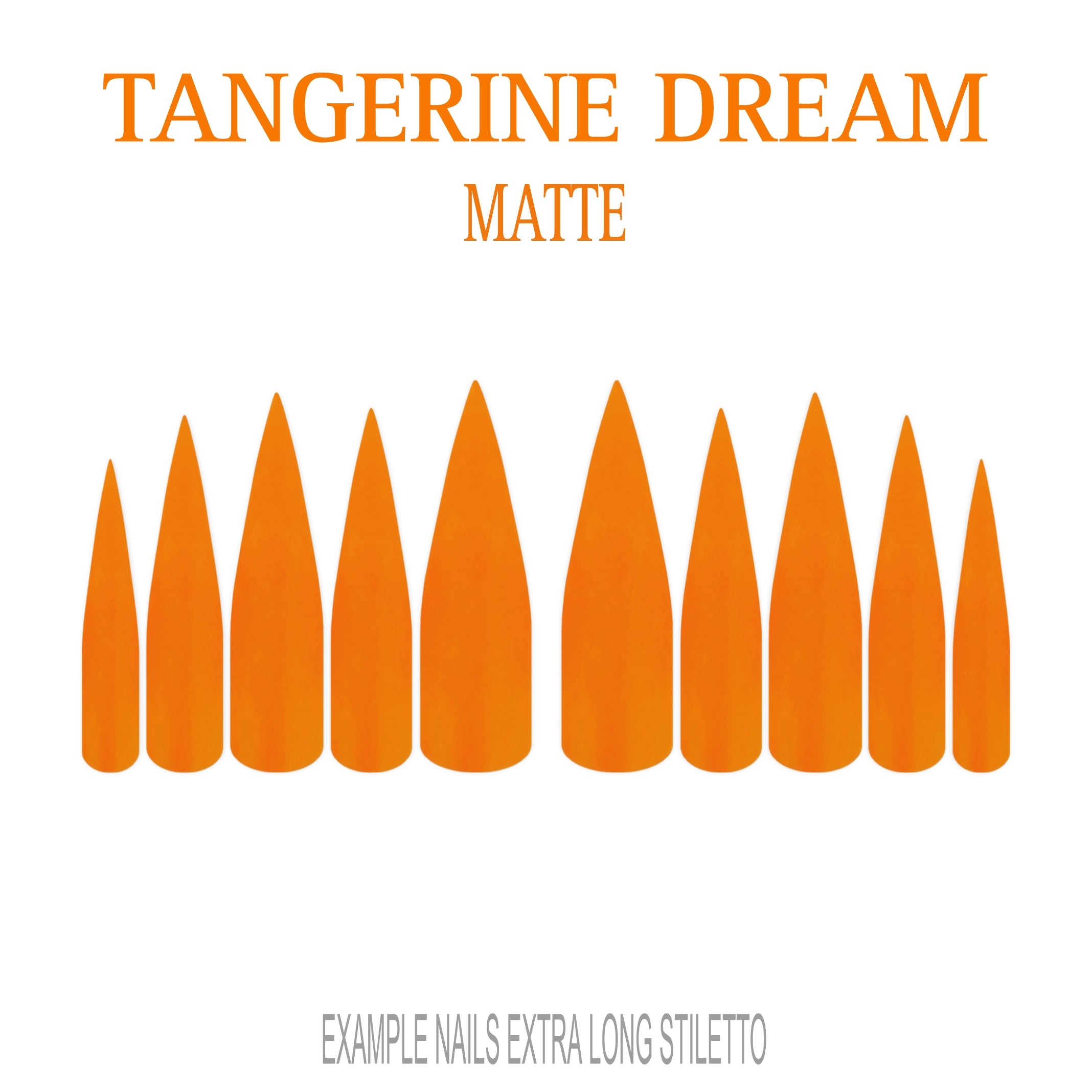 Tangerine Dream bright orange press-on nails