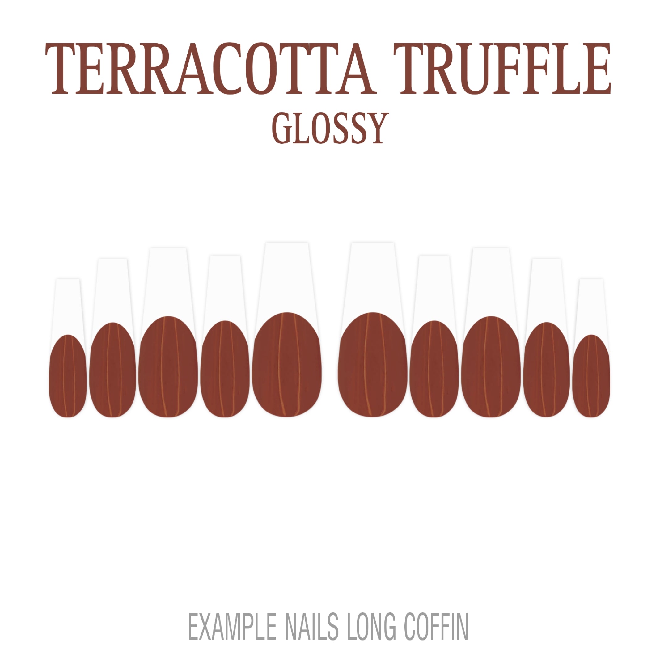 Terracotta Truffle brown orange French tip nails