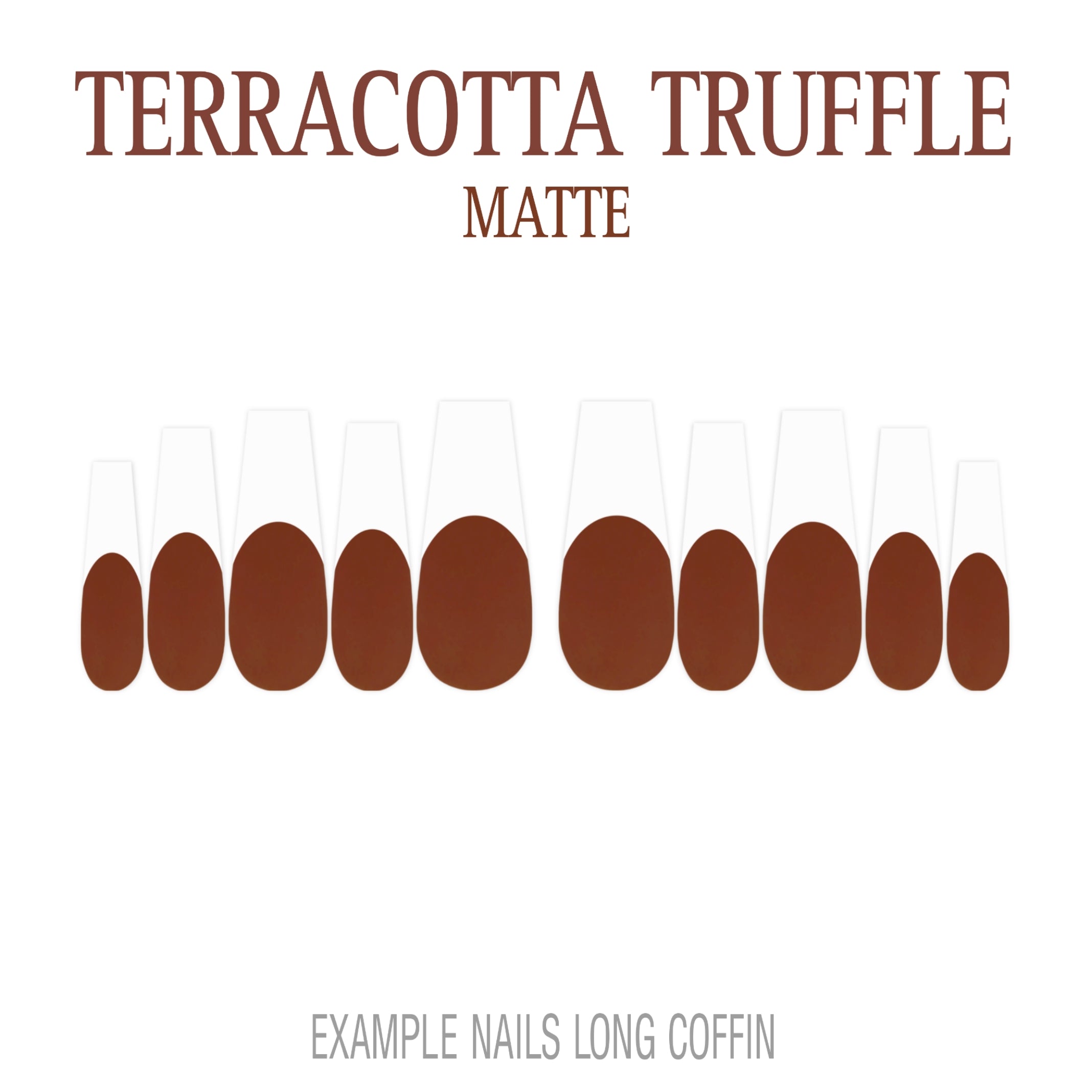 Terracotta Truffle brown orange French tip nails