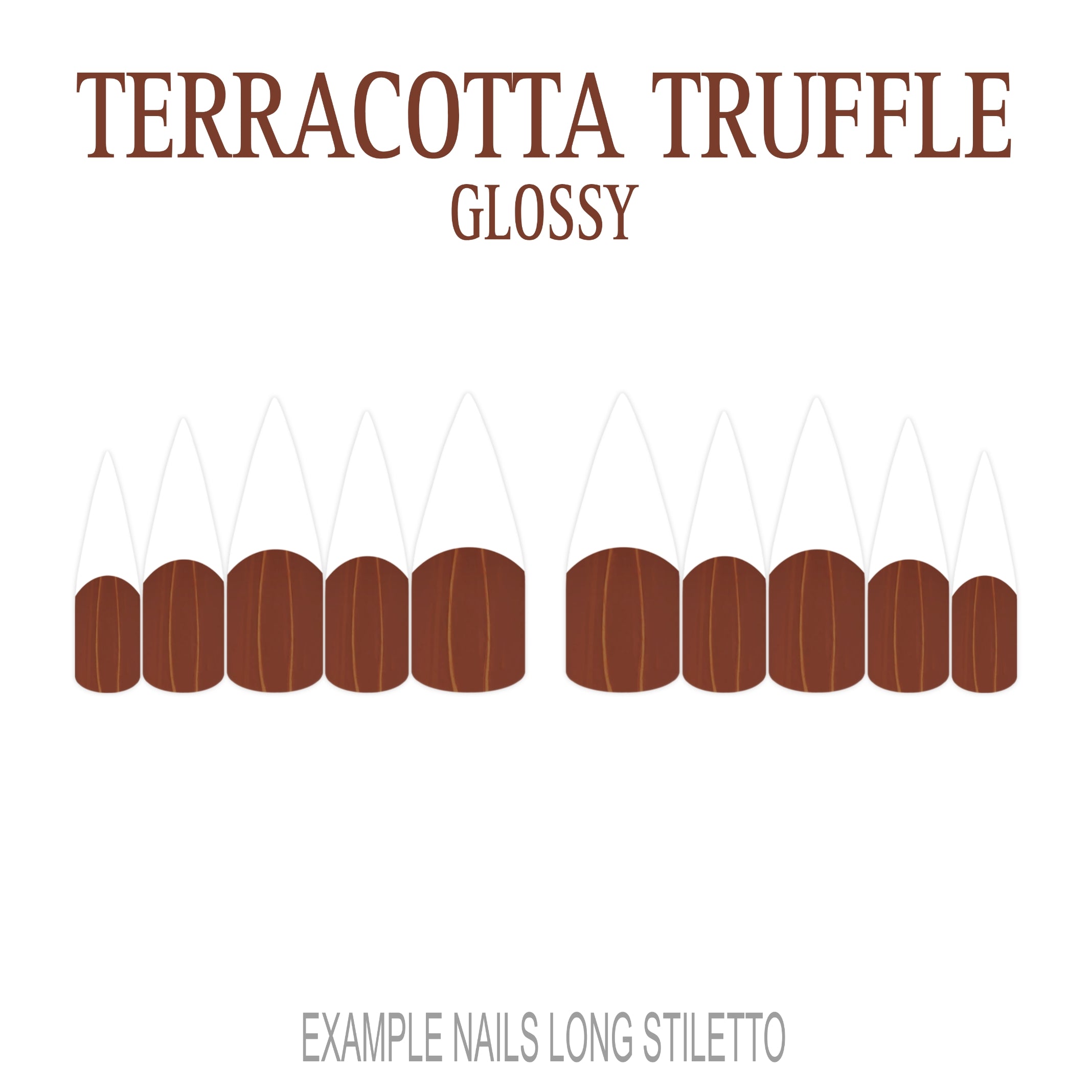 Terracotta Truffle brown orange French tip nails