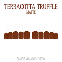 Terracotta Truffle brown orange French tip nails