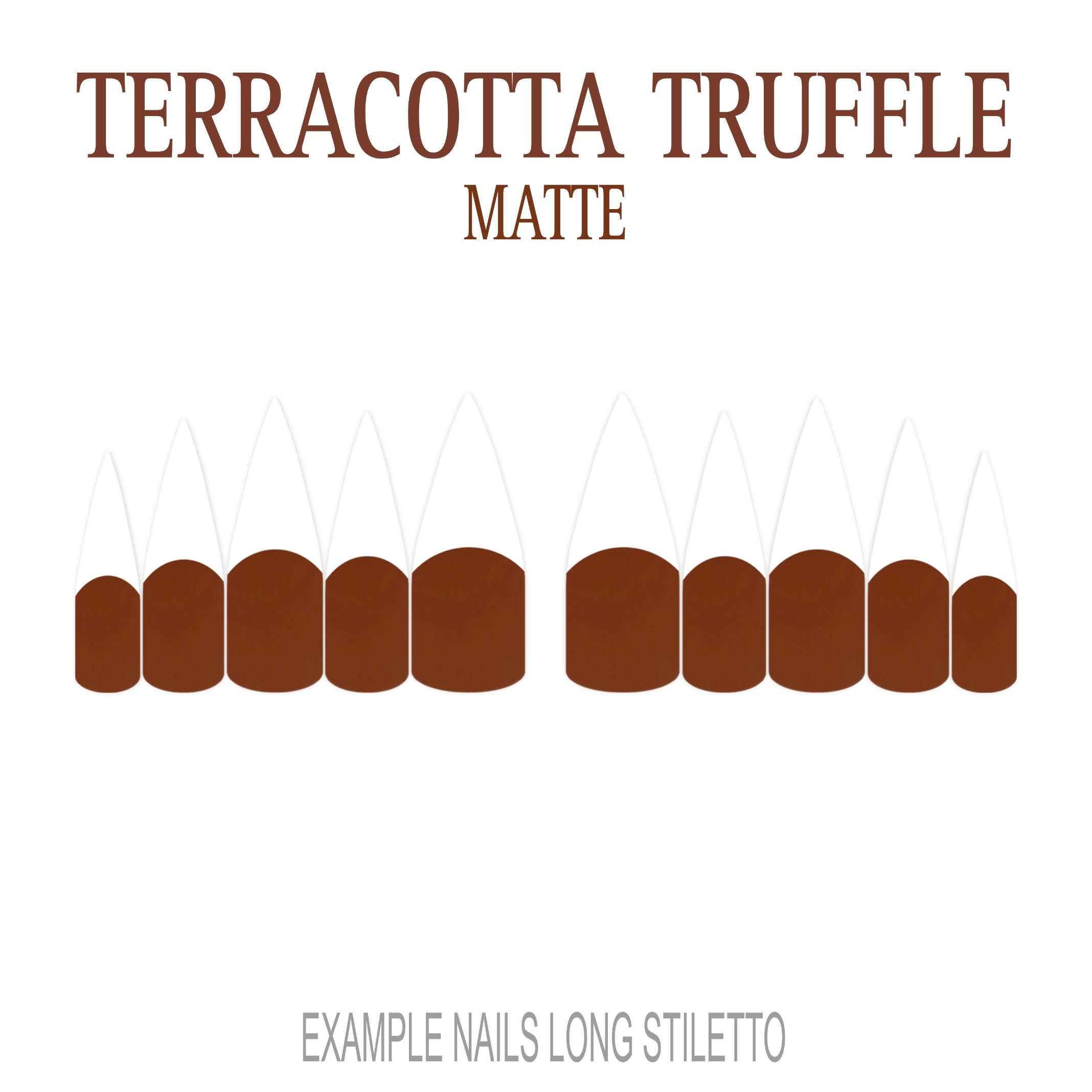 Terracotta Truffle brown orange French tip nails