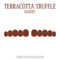 Terracotta Truffle brown orange French tip nails