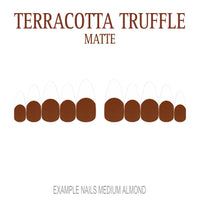 Terracotta Truffle brown orange French tip nails