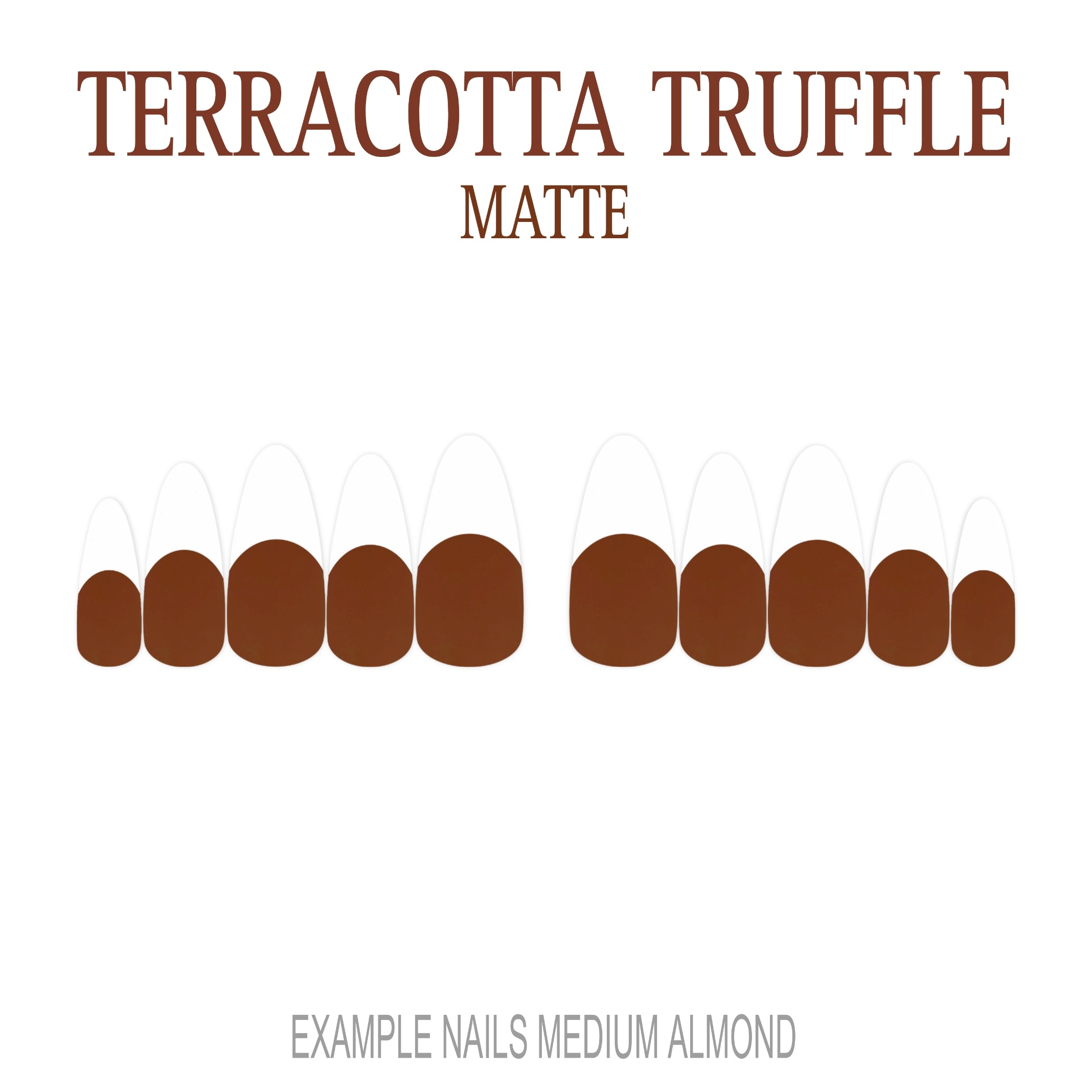 Terracotta Truffle brown orange French tip nails