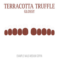 Terracotta Truffle brown orange French tip nails