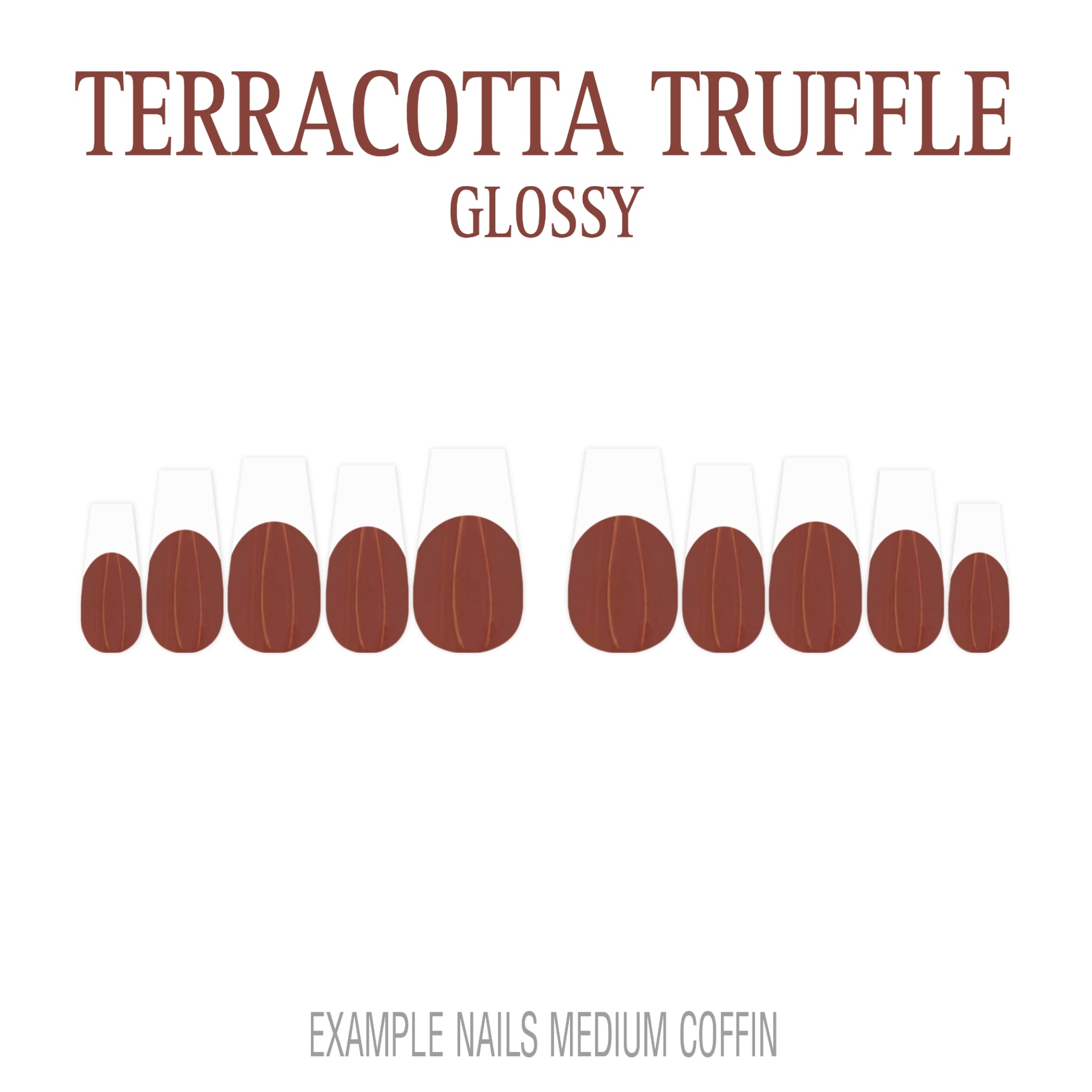 Terracotta Truffle brown orange French tip nails