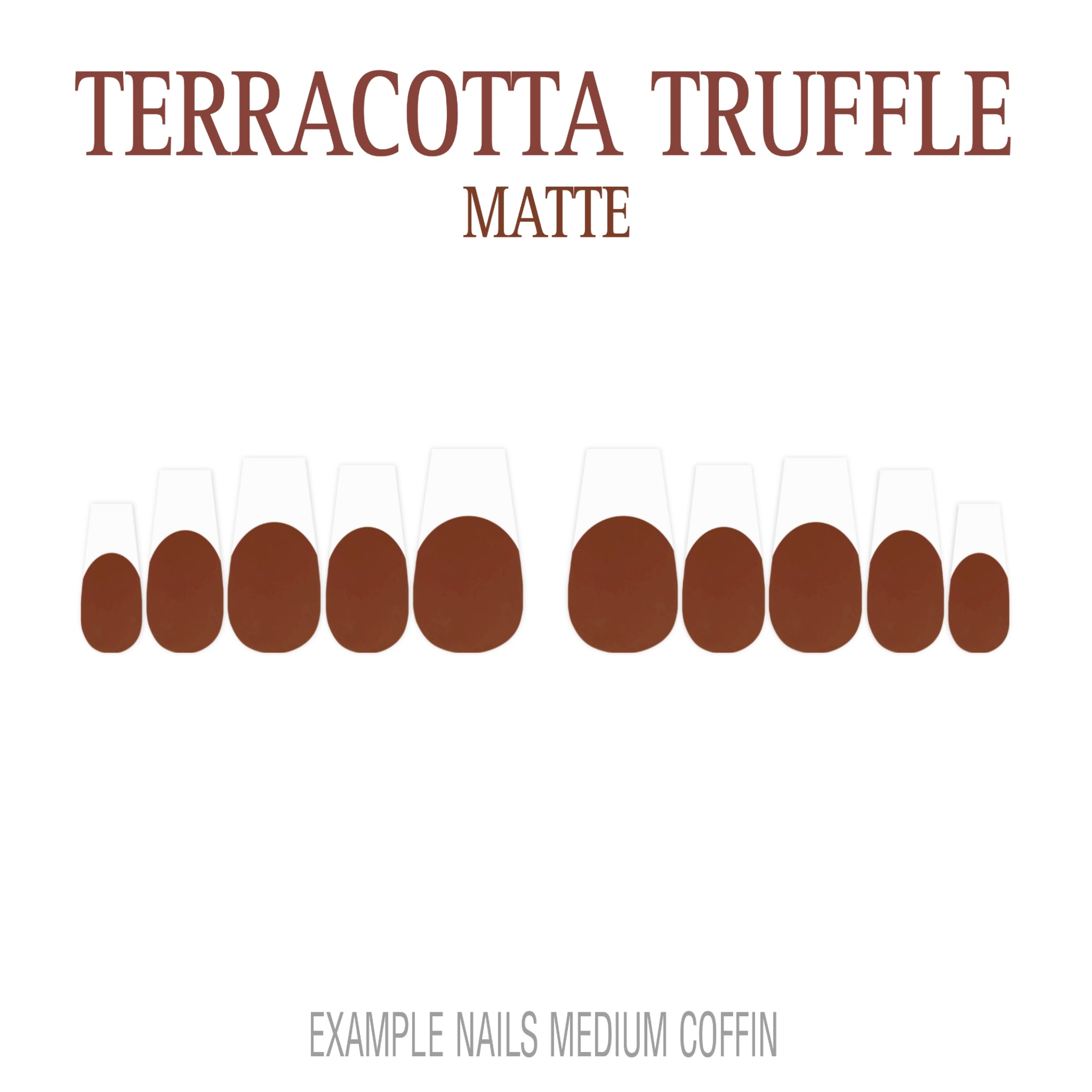 Terracotta Truffle brown orange French tip nails