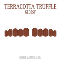 Terracotta Truffle brown orange French tip nails