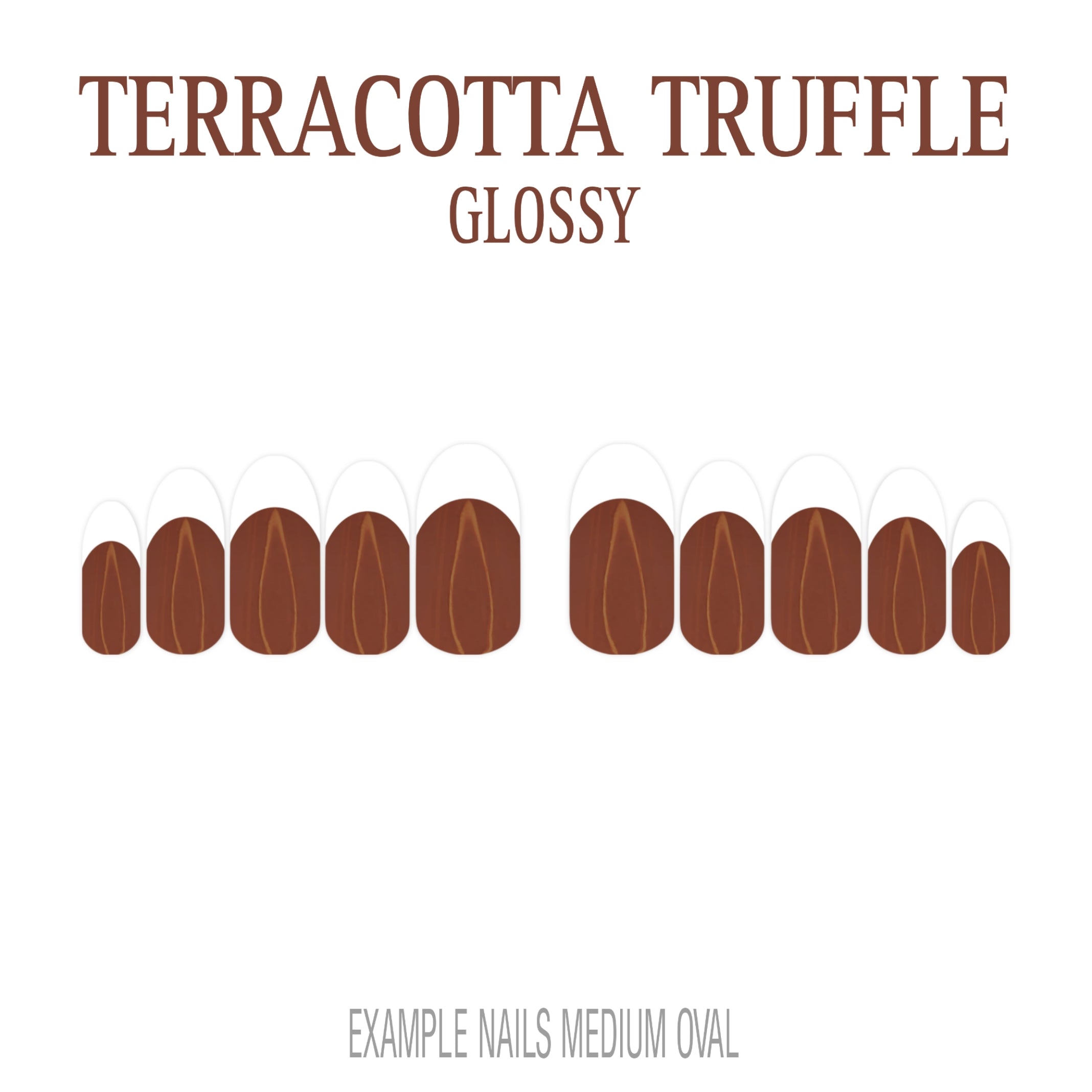 Terracotta Truffle brown orange French tip nails