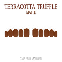 Terracotta Truffle brown orange French tip nails