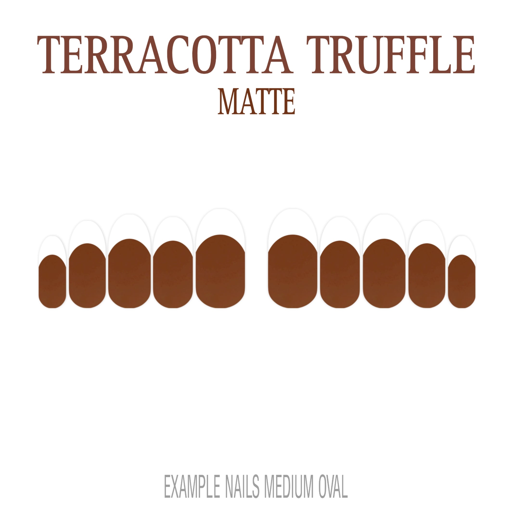 Terracotta Truffle brown orange French tip nails