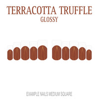 Terracotta Truffle brown orange French tip nails