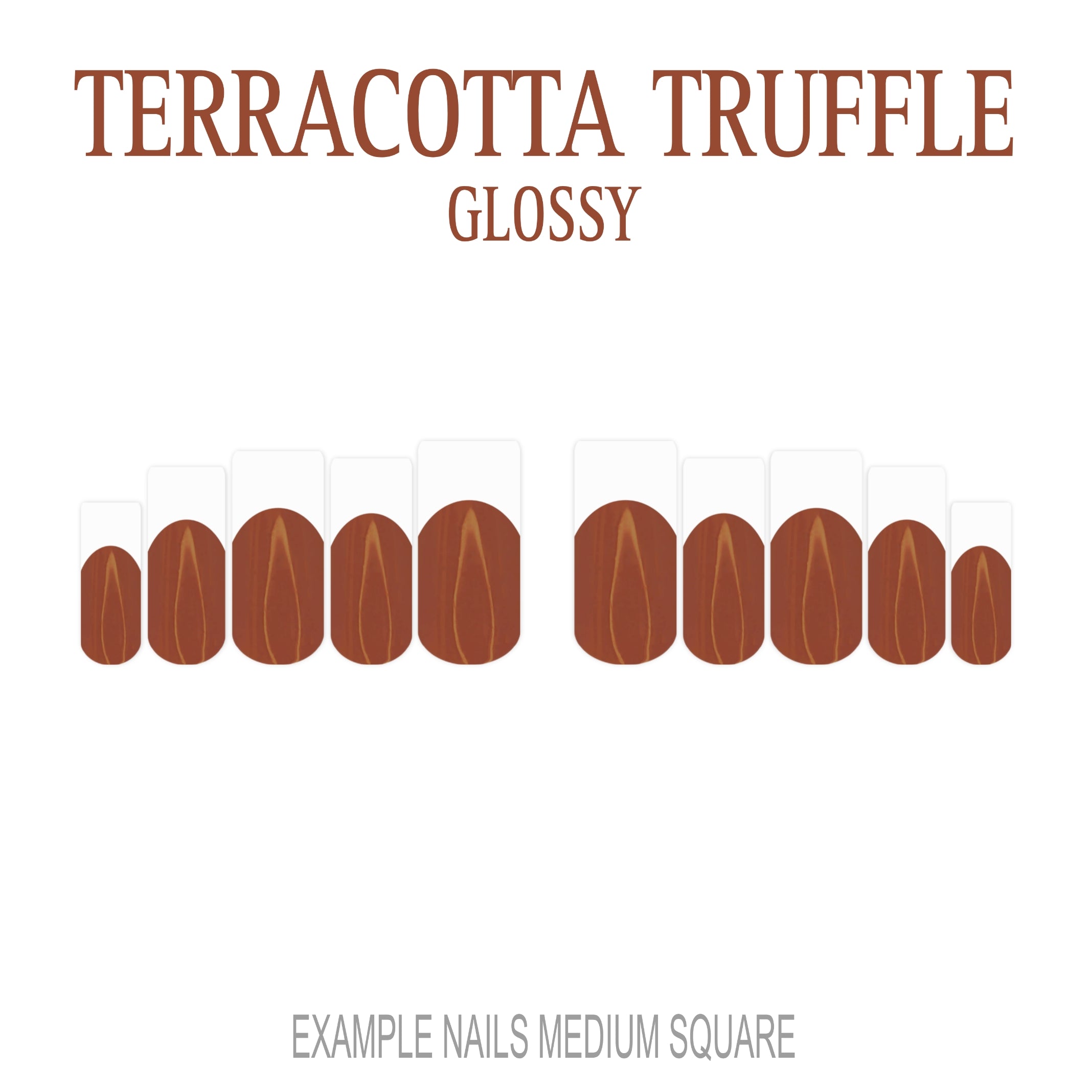 Terracotta Truffle brown orange French tip nails