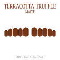 Terracotta Truffle brown orange French tip nails