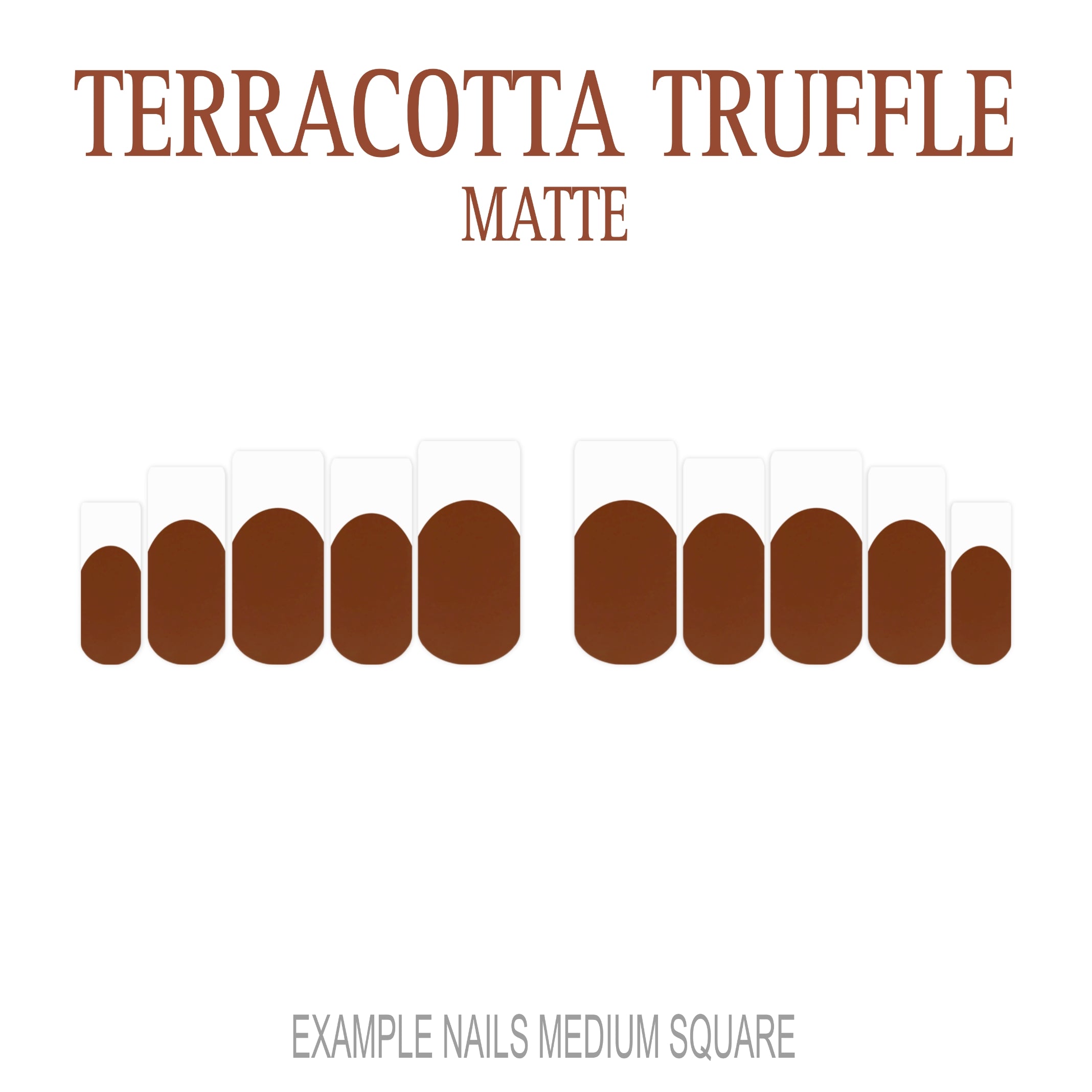 Terracotta Truffle brown orange French tip nails