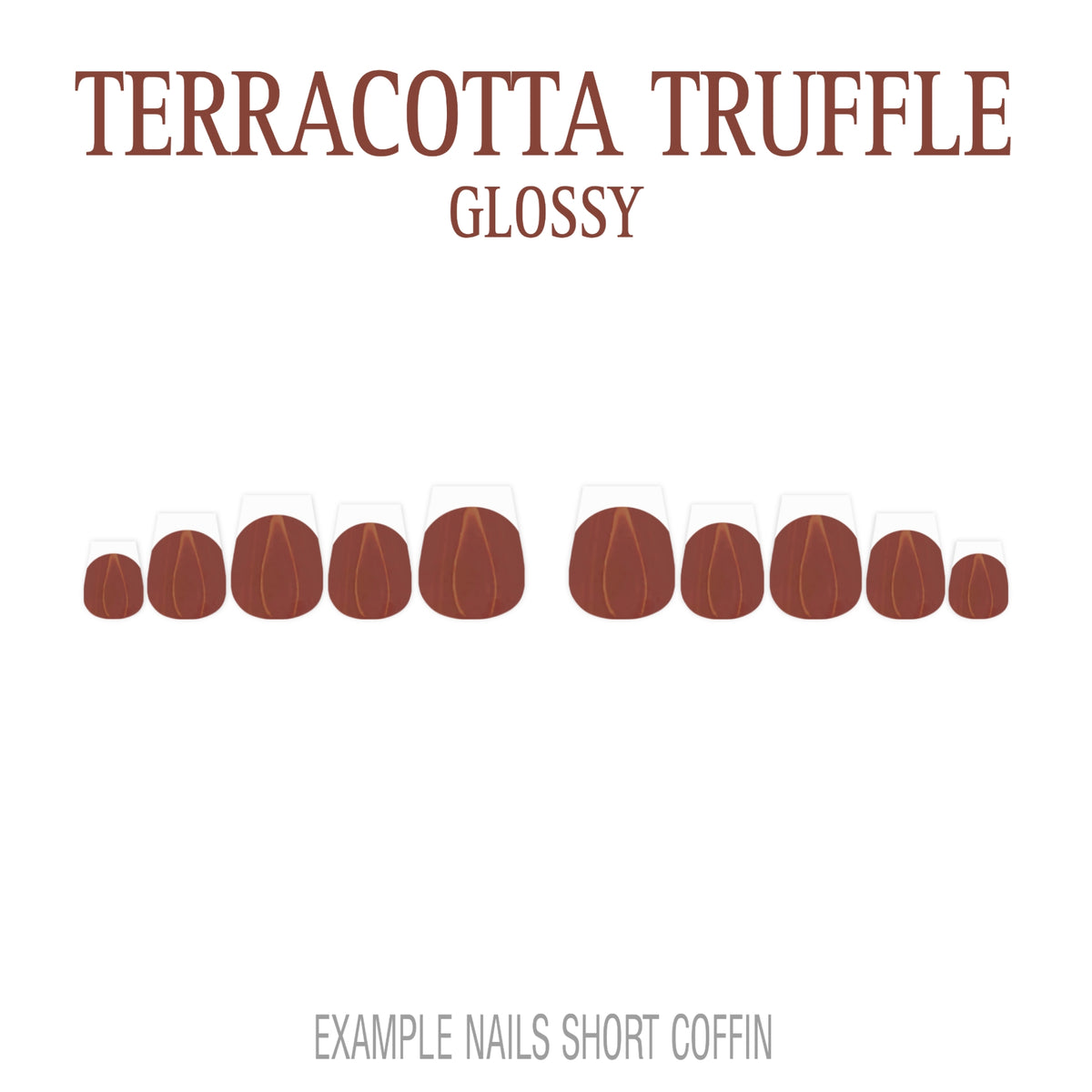 Terracotta Truffle brown orange French tip nails