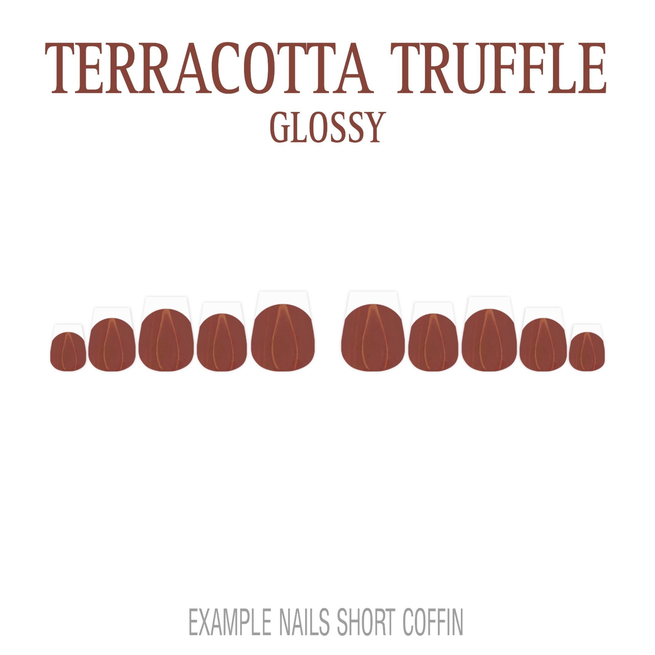 Terracotta Truffle brown orange French tip nails