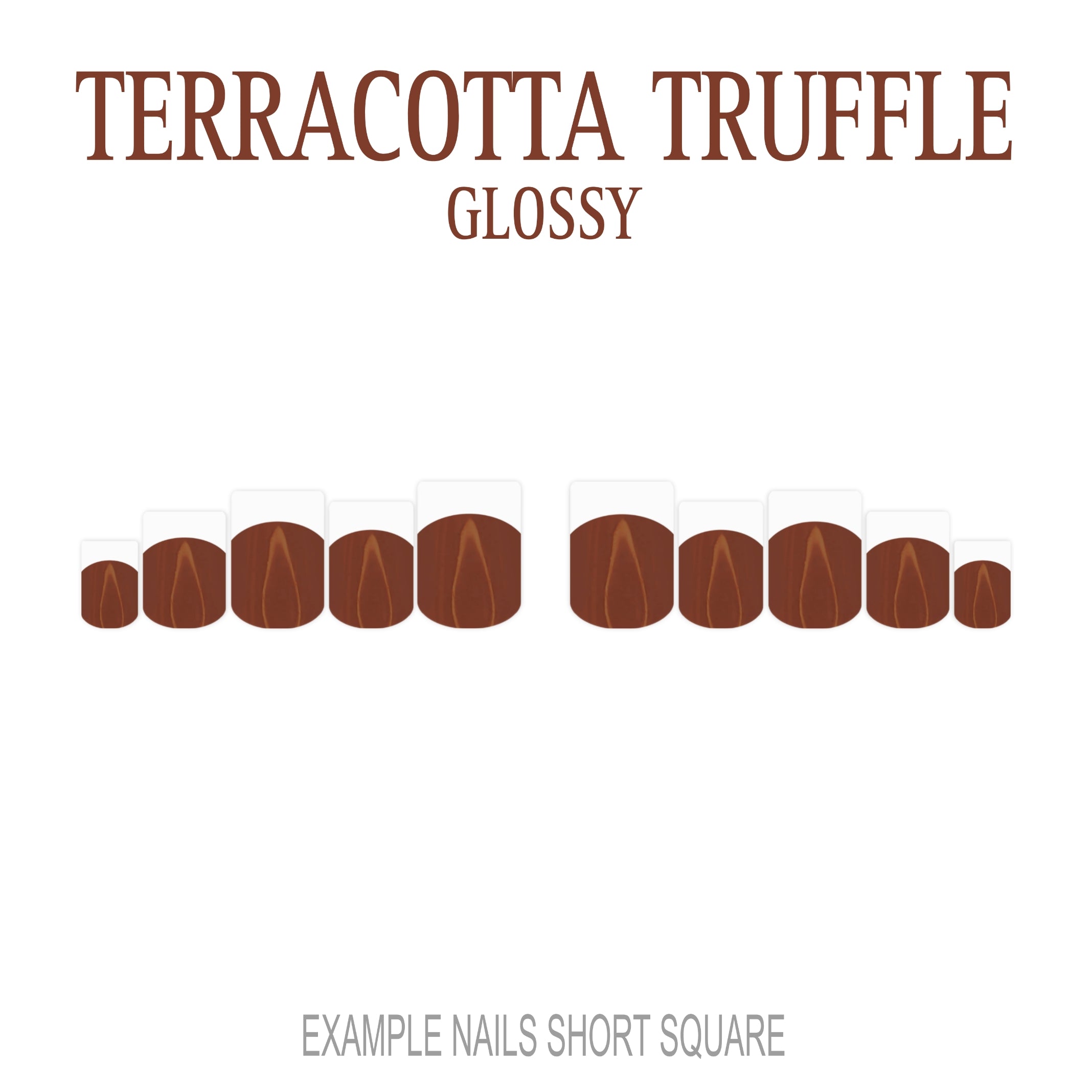 Terracotta Truffle brown orange French tip nails