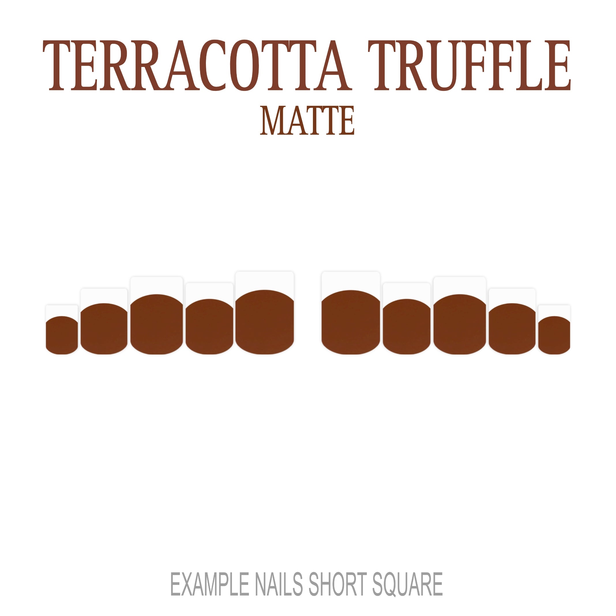 Terracotta Truffle brown orange French tip nails